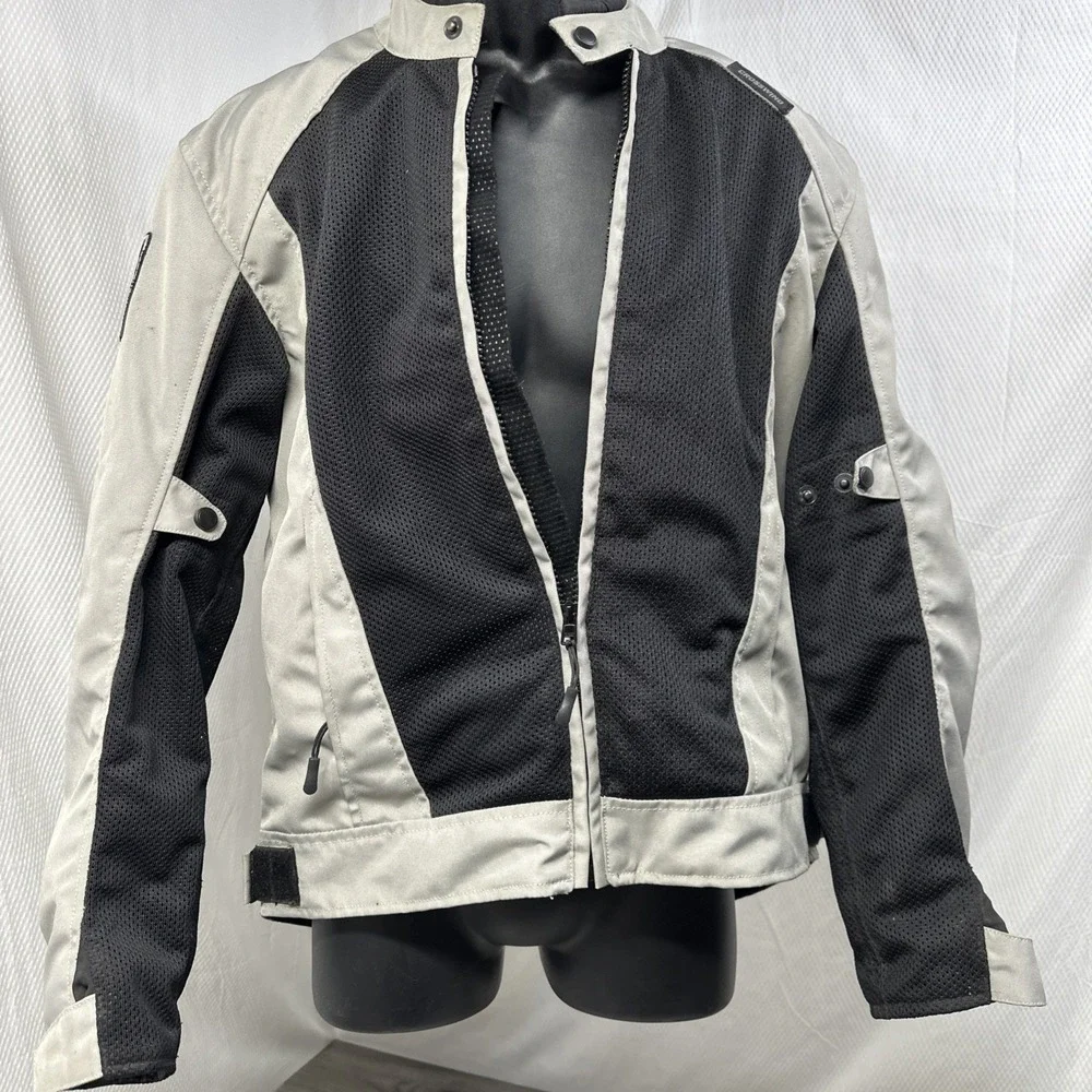 Gray Riding Jacket Motorcycle Jacket Crosswind and Mesh Jacket Small Breathable